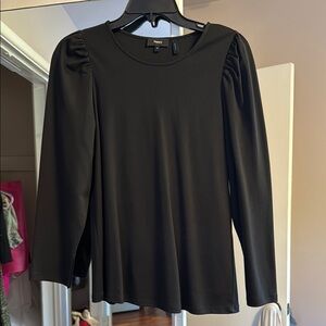 Theory Women's Black Long Sleeve Top
